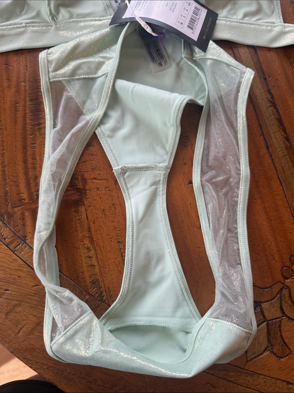 Maison Close Water Green Sheer Triangle Bikini Set Top Usa 6 And Bottom Usa 4 — image 6 of 8